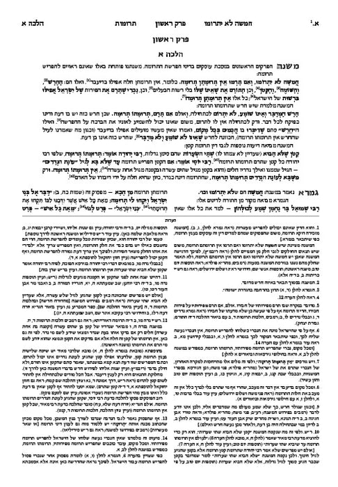 Schottenstein Talmud Yerushalmi - Hebrew Edition Compact Size - Tractate Terumos 1 (Daf Yomi Size)