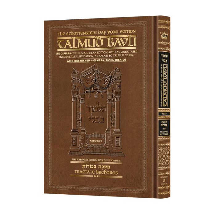 Talmud Bavli Schottenstein English Edition with Menukad Tzuras HaDaf - Bechoros