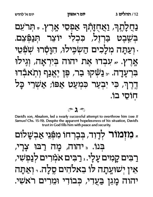 Signature Leather Heb Only, Large Type Tehillim with English Introductions - Navy