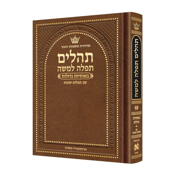 Pocket Size Hebrew Only, Large Type Tehillim with Hebrew Introductions- Hasbani Family Edition (Pocket Size Brown Heb Intro)