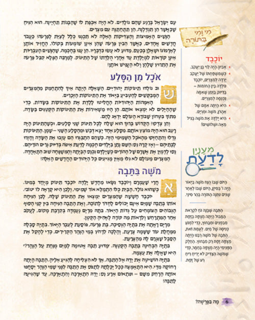 Mah BaParashah - Hebrew Edition Weekly Parashah – Sefer Shemos - Jaffa Family Edition
