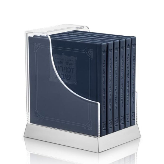Schottenstein Ed Interlinear HC Faux Leather Zemiros in Lucite Case (6 vol) Navy (Navy - Lucite)