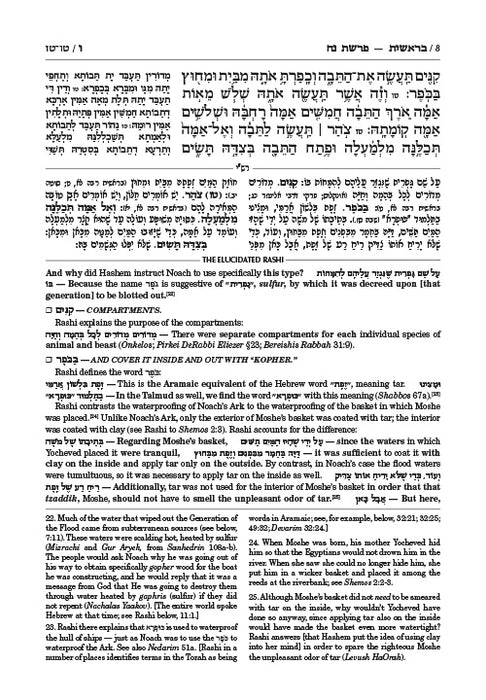 Schottenstein Edition The Elucidated Rashi on Chumash - Bereishis volume 1: Bereishis – Chayei Sarah