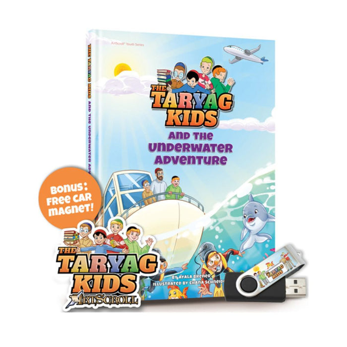 Taryag Kids and the Underwater Adventure Book + USB/Car Stick + Magnet (USB/Car Stick + Book)