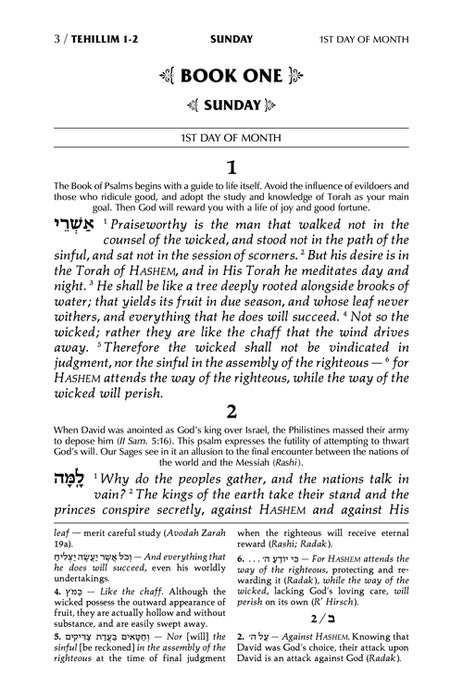 Tehillim / Psalms - 1 Vol - Full Size - Signature Leather - Royal Blue