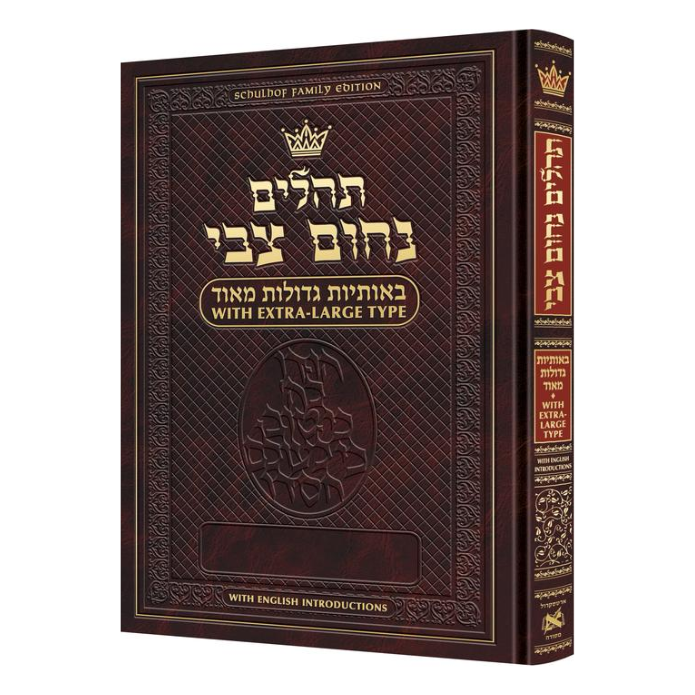 Tehillim Nochum Tzvi - Extra Large Type Tehillim - With English Introductions