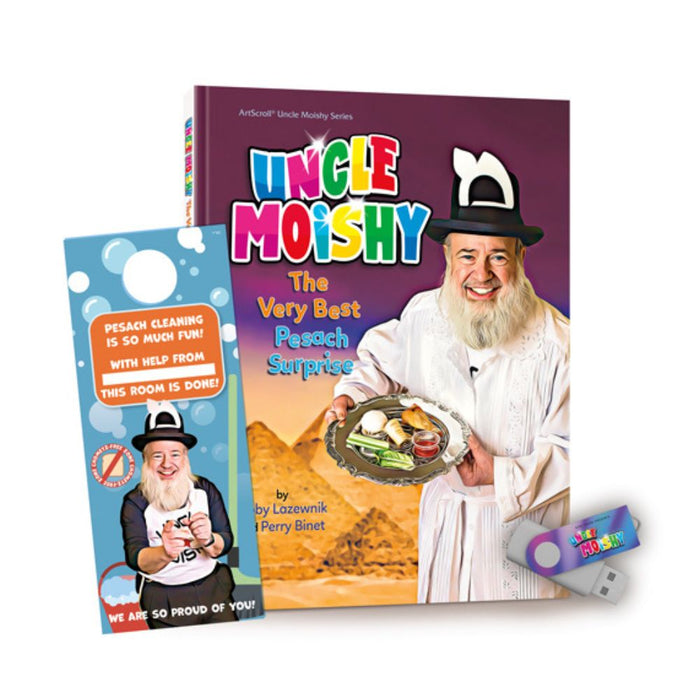 Uncle Moishy Pesach Book + USB + FREE Door Hanger! (USB + Story Book)