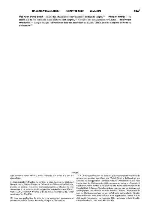 Edmond J. Safra - French Ed Talmud [#57] - Zevachim 3 (83a-120b)