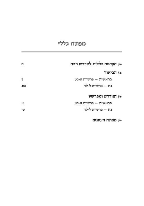 Ryzman Edition Hebrew Midrash Rabbah: Bereishis Vol 1 Parshiyos Bereishis through Noach