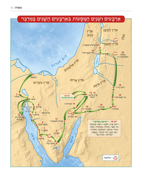Enlarged The Book of Torah Timelines, Charts and Maps - Hebrew Edition HC