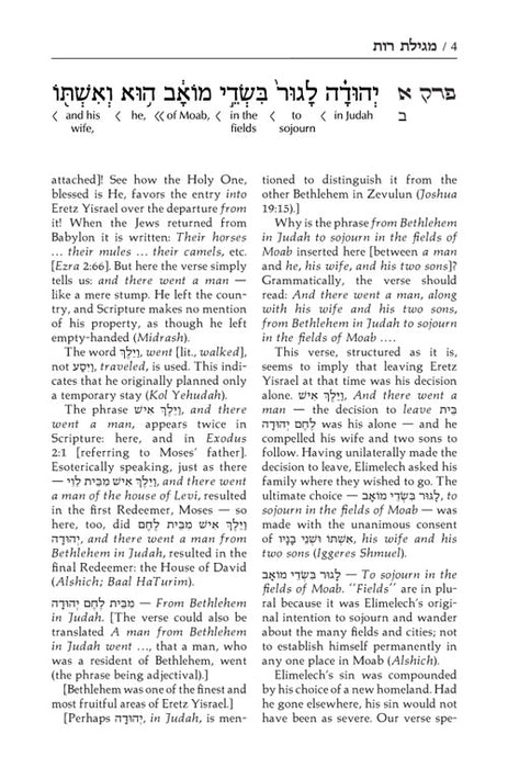 Schottenstein Ed Interlinear Ruth with Bircas HaMazon - Pocket size