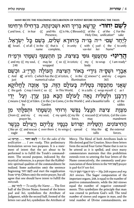 Siddur Interlinear Weekday Full Size - Ashkenaz - Schottenstein Edition - Signature Leather - Charcoal Black