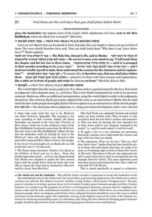 Student Size - Schottenstein Edition The Elucidated Rashi on Chumash - Shemos volume 2: Mishpatim - Pikudei (Volume 2 Student Size)