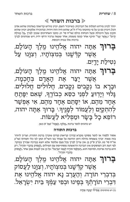 Siddur Yitzchak Yair Weekday Only Ashkenaz Large Type Mid Size - Signature Leather - Charcoal Black