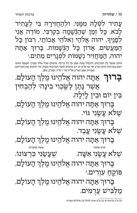 Siddur Yitzchak Yair Weekday Only Ashkenaz Large Type Mid Size - Signature Leather - Charcoal Black