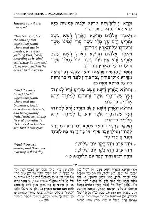 Artscroll Sh'nayim Mikra V'Echad Targum - Bereishis