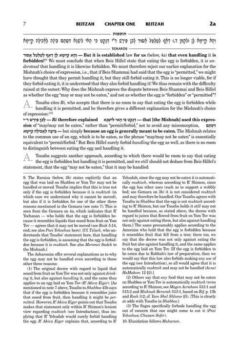 Tosafos: Tractate Beitzah Volume 1: Folios 2a-18b