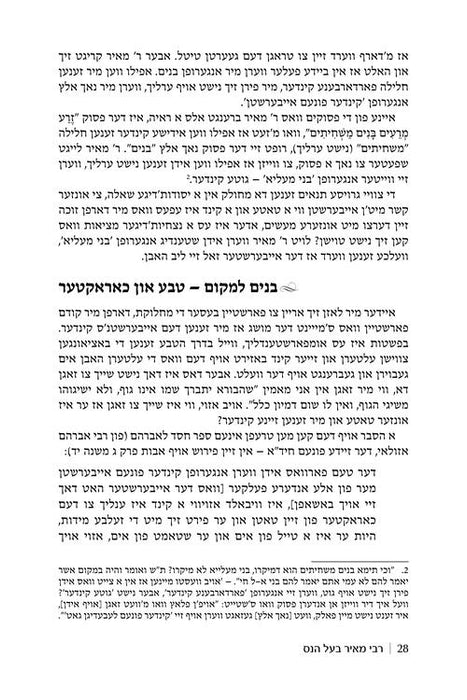 Rebbi Meir Baal Haness and the Eternal Children of Hashem - Yiddish Edition