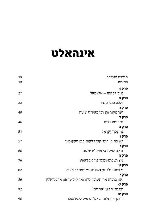 Rebbi Meir Baal Haness and the Eternal Children of Hashem - Yiddish Edition