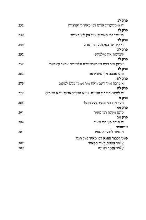 Rebbi Meir Baal Haness and the Eternal Children of Hashem - Yiddish Edition