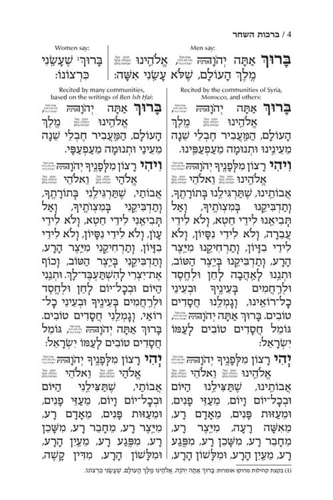Siddur Tefillah LeDavid: Hebrew-Only: Full Size – Sephardic/Edot HaMizrach - with English Instructions