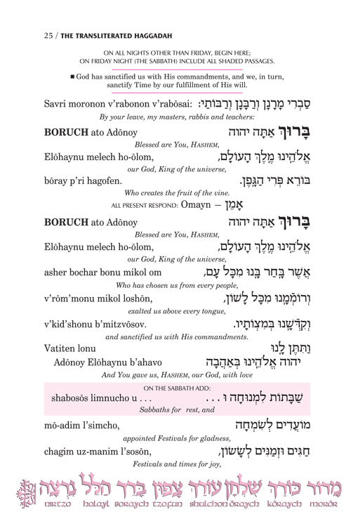 Seif Edition Transliterated Linear Haggadah