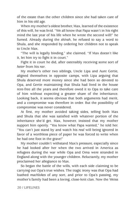 Lifelines Story Example LifeLines — Moznaim.com