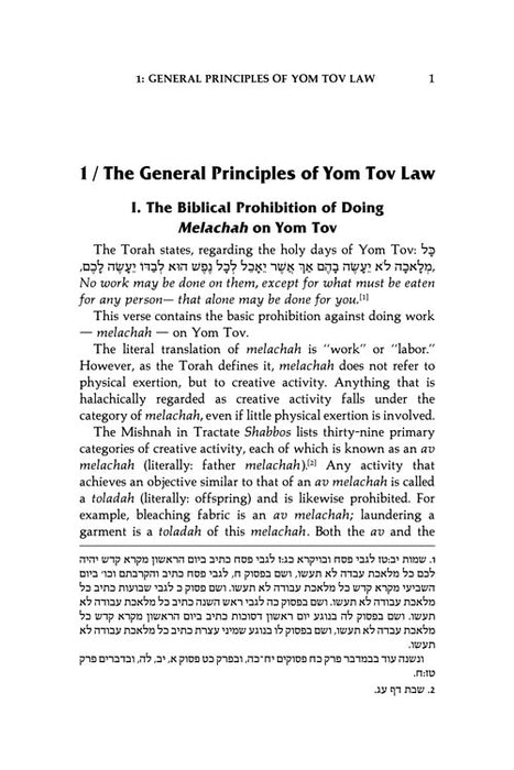 The Laws Of Yom Tov