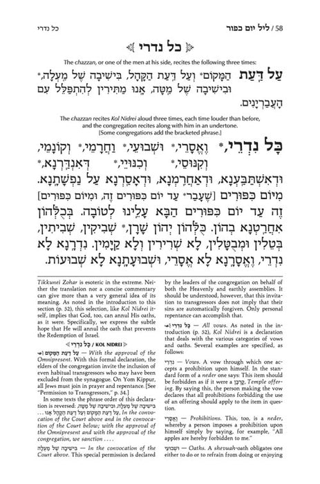 ArtScroll Machzor Yom Kippur -Hebrew English - Sefard